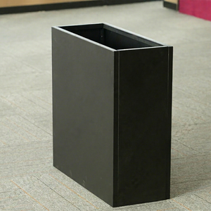 Weather Resistant Eco-Friendly Black Galvanized Metal Floor Planter Box 610Lx250Wx610H Divider American Style Flower <b>Pot</b> Home - Product Image 1