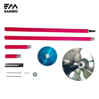 Stripper Pole Réglable Dancing Fitness Silicone Rose Portable Antidérapant Dance Pole Set pour la Maison, le Club, la Fête, le Pub Comes