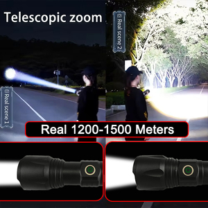 50000 <span class=keywords><strong>lumen</strong></span> dài khoảng cách ngoài trời <span class=keywords><strong>Torch</strong></span> ánh sáng đèn pin mạnh mẽ tùy chỉnh đèn pin với logo và pin - Product Image 3