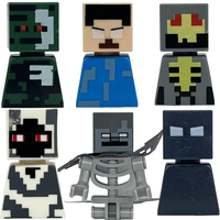 Bloques de Construcción de Personajes de 8 Bits al por Mayor, Juguetes MOC, Set de Figuras de Acción, Modelos de Personajes Pixelados Auténticos