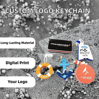Porte-clés publicitaire ovale en alliage de zinc avec logo personnalisé Artside, impression numérique durable, prix usine abordable