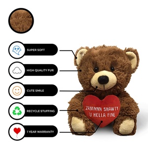 Animales de Peluche, Oso de Peluche Divertido y Adorable, Regalo de San Valentín para Niñas - Product Image 3