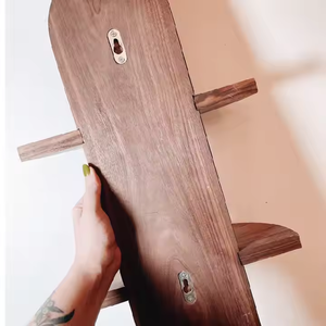 Moderno ad arco <span class=keywords><strong>in</strong></span> <span class=keywords><strong>legno</strong></span> mensola a parete per la decorazione di interni per bagno cucina soggiorno o guardaroba trattiene ornamenti fioriera - Product Image 6