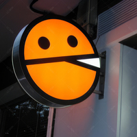 Enseigne lumineuse LED personnalisée en acrylique, murale, pour affichage publicitaire, logo d'entreprise éclairé pour café, restaurant, devanture de magasin
