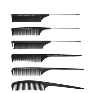 BELLEWORLD emballage personnalisé pas cher en gros bonne qualité peigne à cheveux noir queue de <span class=keywords><strong>Rat</strong></span> brosses à cheveux salon coiffure peignes à cheveux - Product Image 4