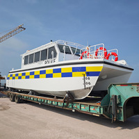 Bateau de travail en aluminium durable de 10 m, catamaran en aluminium, bateau de patrouille avec certification LR