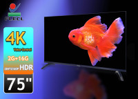 Tv Led Lcd Android Pintar 4K Tanpa Bingkai Televisi Layar Datar 50/55 Inci