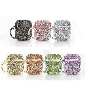 Funda de lujo para <span class=keywords><strong>Airpods</strong></span>, carcasa ostentosa para Airpod 3, llavero para niña y mujer, carcasa de diamante de <span class=keywords><strong>carga</strong></span> inalámbrica para <span class=keywords><strong>Airpods</strong></span> 1 <span class=keywords><strong>2</strong></span> - Product Image 1