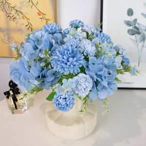 <b>Artificial</b> <b>Hydrangea</b> Bouquet Plastic Silk High Simulation Wedding Home Decoration - Product Image 3