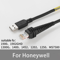Cable de Datos en Espiral Tipo CBL 500 300 C00 de 5V para Escáner, Lector de Códigos de Barras, Cable USB para Honeywell Modelo 1900/1200G/1300