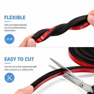 Bande d'étanchéité en mousse <span class=keywords><strong>de</strong></span> caoutchouc EPDM - Bande d'étanchéité autocollante pour l'isolation des voitures, bateaux, camping-cars, portes <span class=keywords><strong>de</strong></span> <span class=keywords><strong>garage</strong></span> et fenêtres - Product Image 3