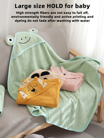 Serviette à capuche pour bébé nouveau-né personnalisée, 100% coton absorbant, peignoir pour enfants, enveloppe de bain