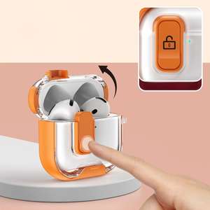 Funda protectora transparente con soporte para auriculares AirPods Pro 3, funda protectora con hebilla. - Product Image 3