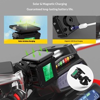 Système de surveillance de la pression des pneus pour moto, alimenté par énergie solaire, capteur externe, surveillance en temps réel, avec écran couleur LED