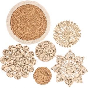 Pendentif mural en macramé pour porte, porte-serviettes, étagère murale tissée, miroirs muraux, sac en macramé, panier à fruits, pots à fleurs, pot demi-or - Product Image 4