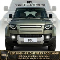 Pour Land Rover Defender 90/110/130 2020+ Kit de feux antibrouillard à haute luminosité DRL avec couvercle LED, option couleur ambre ou blanche