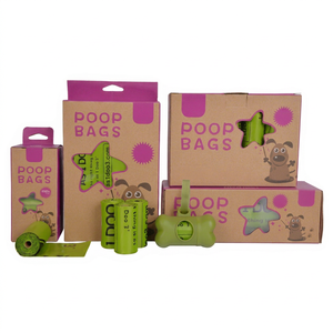 Custom Size Acceptable <b>PLA</b> PBAT Biodegradable Dog Poop Bags Tear Resistant Leak Proof Disposable Pet Waste Bag - Product Image 1
