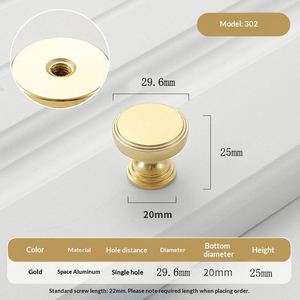 Pomos modernos para cajones de cocina, tiradores sencillos dorados para muebles, manijas para gabinetes - Product Image 5