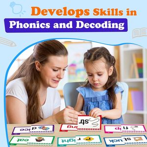Tarjetas de aprendizaje temprano de fonética para niños de 4 a 6 años, práctica de lectura con palabras e imágenes, tarjetas educativas cognitivas - Product Image 4