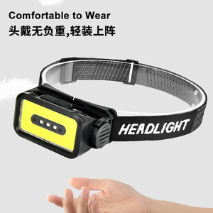 Linterna frontal con sensor Cob, luz Led de alta intensidad, recargable por USB, luz para correr al aire libre, distancia de irradiación de 50200m - Product Image 3