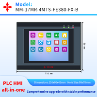 Pantalla Táctil HMI PLC de 3.8 Pulgadas FX1S-17MR con 10 Entradas, 7 Salidas, 2 Contadores de Alta Velocidad y 2 Ejes para Controlador de Máquina de Soldadura