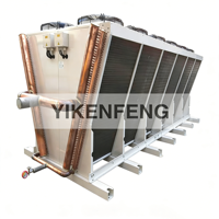 Refroidisseur sec de type V personnalisé YKF pour extérieur, 100 kW, avec ventilateur axial pour système de réfrigération HVAC
