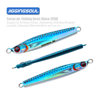 Leurre de pêche en eau salée imprimé en JIGGINGSOUL-RTS312-30g40g3D petit tarpon en métal pour la pêche en rivière et en ruisseau