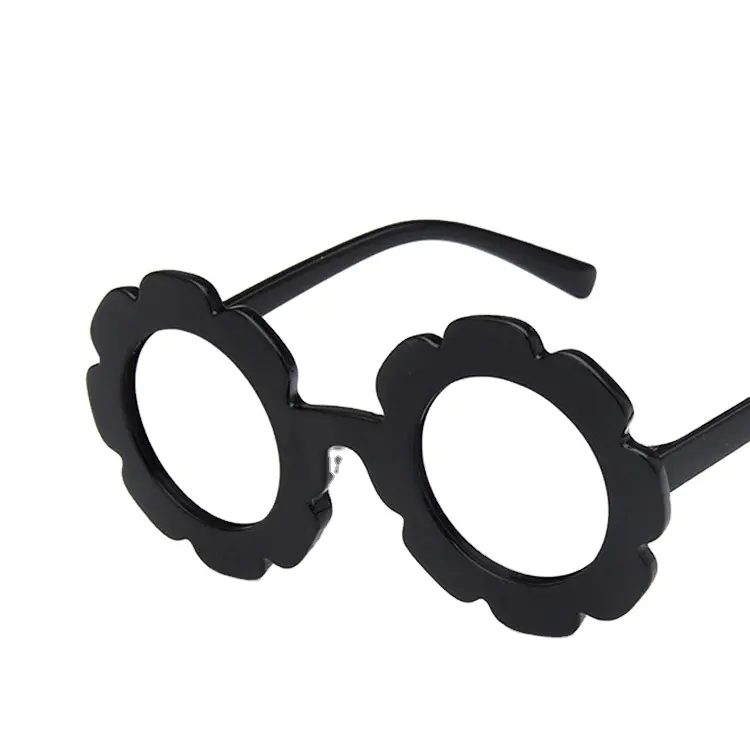 Teenyoun kacamata hitam anak laki-laki perempuan, aksesoris mata bulat motif bunga lucu, kacamata hitam anak bayi cantik