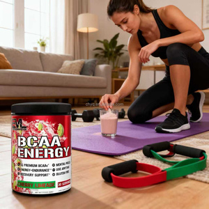 مسحوق وحلوى <span class=keywords><strong>BCAA</strong></span> مكمل غذائي - لنمو العضلات وإدارة الطاقة بسعر الجملة للبالغين، غير مخصص للنساء الحوامل - Product Image 4