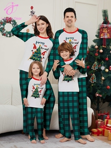 Loveda precio barato invierno nueva llegada padre-hijo Homewear Navidad impreso ropa de dormir mujer hombre familia pijamas conjunto - Product Image 5