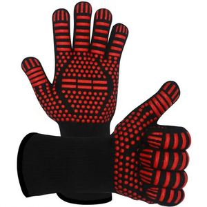 Gants de cuisine résistants aux hautes températures, style à pois, isolation thermique, pour barbecue, four, lavage de la vaisselle, compatibles lave-vaisselle, tissu T/C coton - Product Image 3