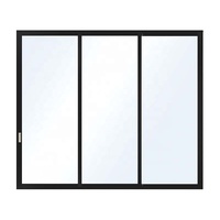 Fenêtre coulissante en aluminium à double vitrage, conforme à la norme ASTM, installation rapide, pour complexes d'appartements