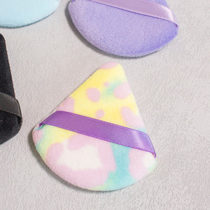 Esponja de Maquillaje Triangular de Algodón Puro de Alta Densidad, Esponja para Polvo Suelto/Seco, Esponja Triangular de Terciopelo - Product Image 4