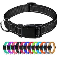 Collier pour chien à motif réfléchissant avec sangle de sécurité réglable et laisse de traction pour chiens de petite et moyenne taille