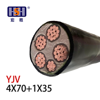 YJV 4*70+1*35 Niederspannungs-XL-PE-Isoliertes Mehradriges Flexibles Kupfer-Stromkabel 4-adrig