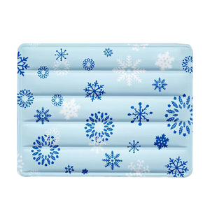 Tappetino Refrigerante per Animali Domestici, per Cani e Gatti, in Tessuto Oxford Traspirante, Letto Rinfrescante Estivo con Motivo a Fiocchi di Neve, Facile <span class=keywords><strong>da</strong></span> Pulire - Product Image 1