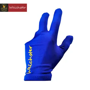 Weichster, 3 пальца, левая, бильярдная перчатка, снукер, бильярдная перчатка, синий, черный цвет в наличии
