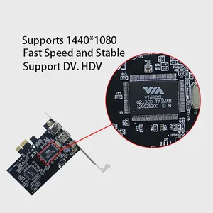 การ์ดขยาย PCIe เป็น 1394 <span class=keywords><strong>FireWire</strong></span> สำหรับกล้องดิจิตอล HD DV อะแดปเตอร์บันทึกวิดีโอพร้อมตัวแปลงบีบอัดสำหรับพีซี - Product Image 3