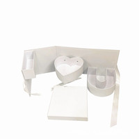 Boîte à fleurs décorative de haute qualité vide, boîte à fleurs « Je t'aime », boîte d'emballage en carton pliable de luxe, boîte pour la fête des mères