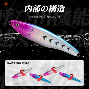 Hunthouse Crayon Appâts Naufrage Crayon D'eau Leurres De Pêche Avec Des Yeux De Leurre 3D 110mm/50g Appâts De Pêche En Plastique Crayon Appâts De Pêche - Product Image 3