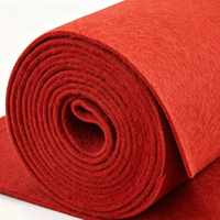 Tapis de sol en polyester coloré, non tissé, aiguilleté, style côtelé, en rouleau