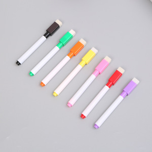Marcadores para pizarra blanca con puntas de pincel, reutilizables, a base de agua, borrables, suministros de oficina y estudio, cuerpo de plástico, juego colorido - Product Image 1