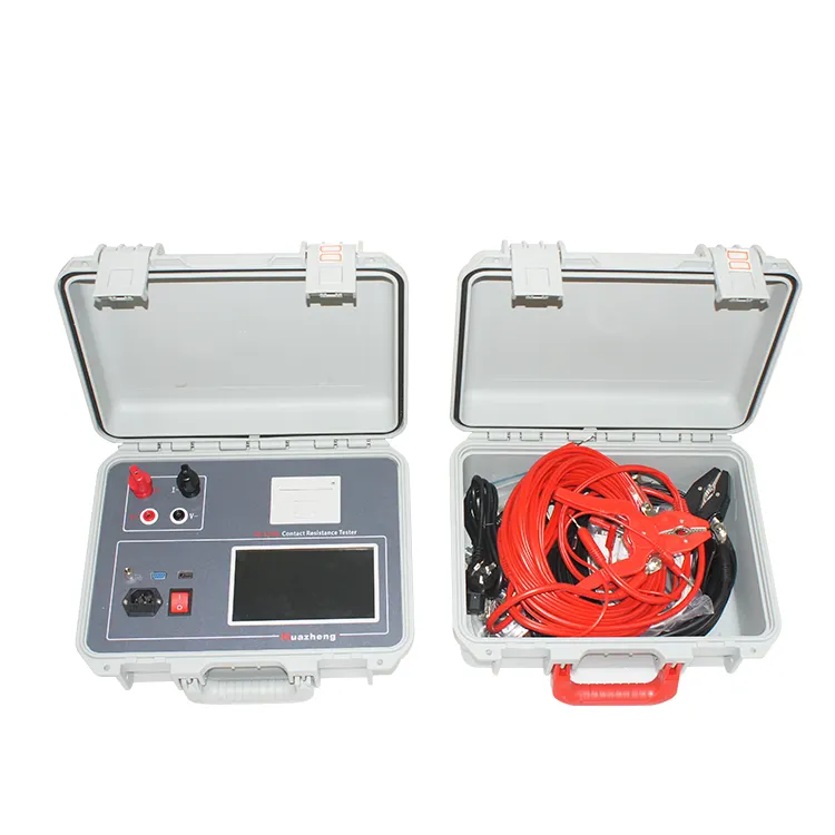 Huazheng set di test di resistenza di contatto per tester di resistenza ad anello per misuratore di resistenza di contatto digitale elettrico