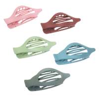 Nouvelles pinces à cheveux en plastique mat surdimensionnées populaires, multi-usages, pour coiffure de fête et couleurs pastel pour femmes