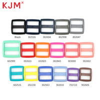 Crochet de laisse pivotant à anneau en D en métal et ajusteur en plastique Tri Glide Belt Loop Dog Buckle Set for Pet Collar