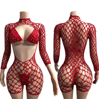 Combinaison de danse pour femmes à prix avantageux, lingerie bikini, tenue de strip-teaseuse, robe de spectacle pour soirée