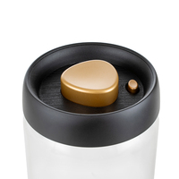 Bouteilles de stockage de grains de café avec logo personnalisé, bouteille en verre scellée, réservoir pour aliments, conteneur pour céréales, bocal en verre transparent
