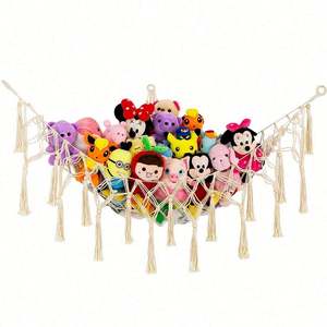 Hamaca Organizadora de Juguetes, Red de Almacenamiento de Juguetes para Pared, Esquina, Red de Malla para Animales de Peluche o Juguetes Infantiles para Dormitorio - Product Image 1