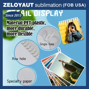 ZELOYAUT Premium Square 4 Page Mini Sublimation Picture Album Blanks For Record Memory DIY Style Sublimation For Heat Press