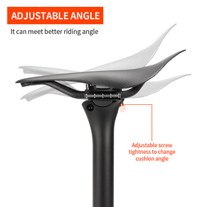 TOSEEK Vente en gros usine Tiges <span class=keywords><strong>de</strong></span> <span class=keywords><strong>selle</strong></span> en fibre <span class=keywords><strong>de</strong></span> <span class=keywords><strong>carbone</strong></span> 27.2/30.8/31.6mm pour vélos <span class=keywords><strong>de</strong></span> route/<span class=keywords><strong>VTT</strong></span> 350/400mm Recul 0mm Conception aérodynamique légère OEM - Product Image 5